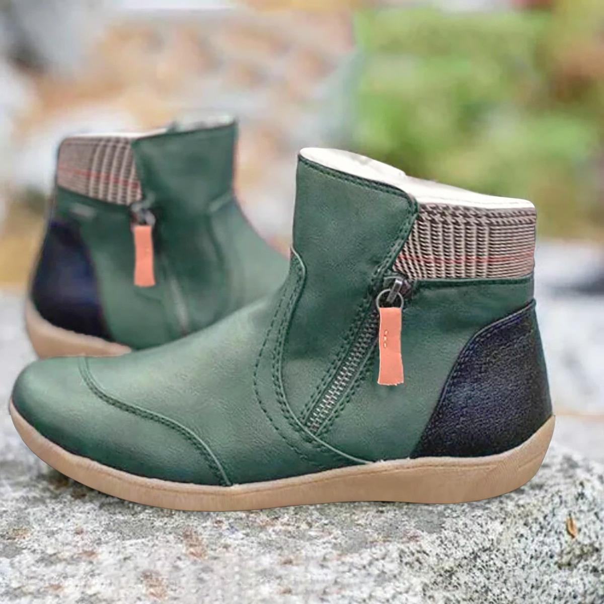 Waterproof Orthopedic Leather Boots With Slip-Resistant Sole