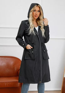 Waterproof Over-Knee Rain Trench Coat