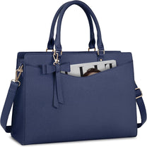 Waterproof PU Leather Laptop Bag For Women With Multi-Compartment Design