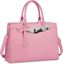 Waterproof PU Leather Laptop Bag For Women With Multi-Compartment Design