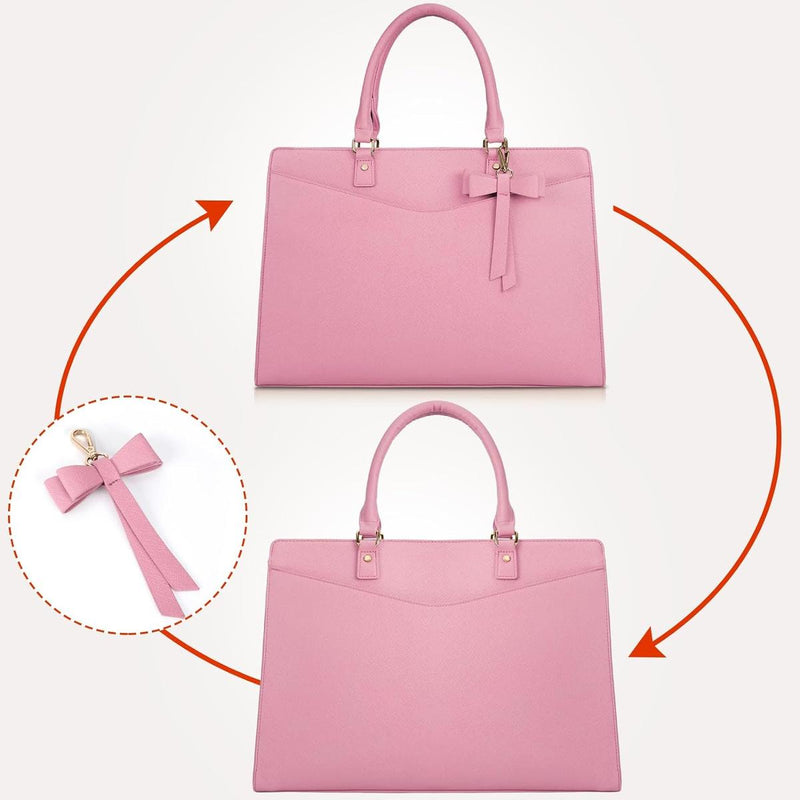 Waterproof PU Leather Laptop Bag For Women With Multi-Compartment Design