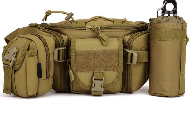 Waterproof Tactical Hip Pack With Molle System And Multiple Pockets