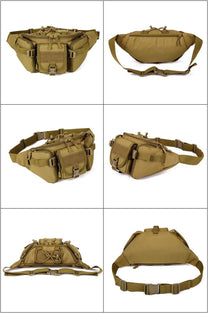 Waterproof Tactical Hip Pack With Molle System And Multiple Pockets