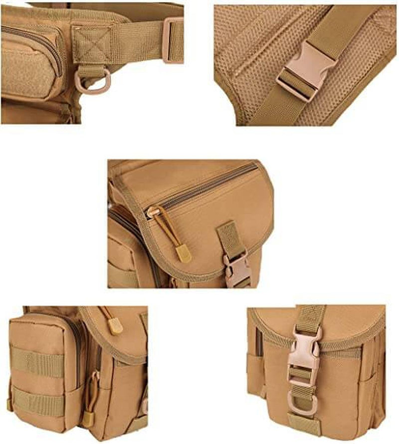 Waterproof Tactical Thigh Bag With MOLLE System And Adjustable Straps