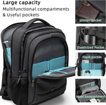 Waterproof Travel Laptop Backpack With USB Port And Organised Storage