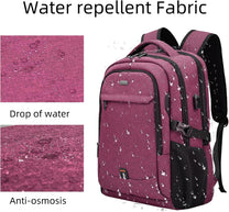 Waterproof Travel Laptop Backpack With USB Port And Organised Storage