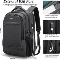 Waterproof Travel Laptop Backpack With USB Port And Organised Storage