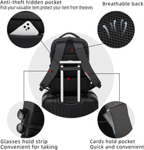 Waterproof Travel Laptop Backpack With USB Port And Organised Storage