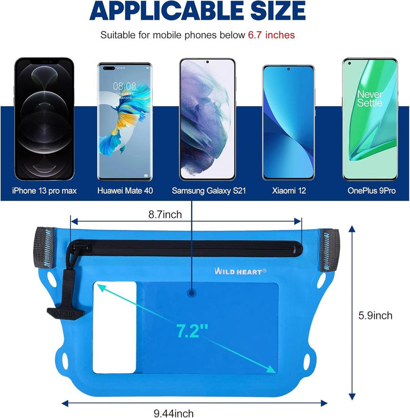 Waterproof Waist Bag With Phone Holder - Dual Compartment &amp; Adjustable Strap (1+1 Free)