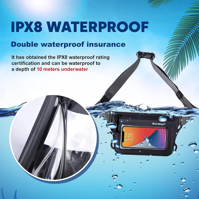 Waterproof Waist Bag With Phone Holder - Dual Compartment &amp; Adjustable Strap (1+1 Free)