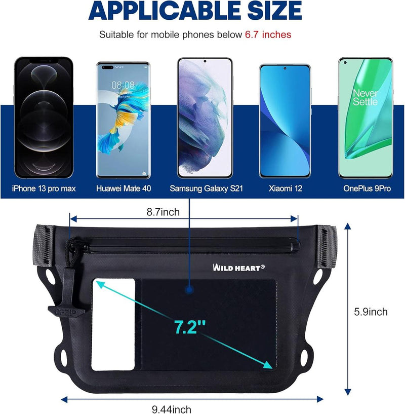 Waterproof Waist Bag With Phone Holder - Dual Compartment &amp; Adjustable Strap (1+1 Free)