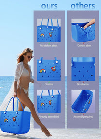 Waterproof Washable EVA Tote Bag – Large Beach, Gym, and Shopping Bag