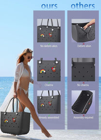 Waterproof Washable EVA Tote Bag – Large Beach, Gym, and Shopping Bag