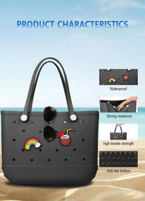 Waterproof Washable EVA Tote Bag – Large Beach, Gym, and Shopping Bag