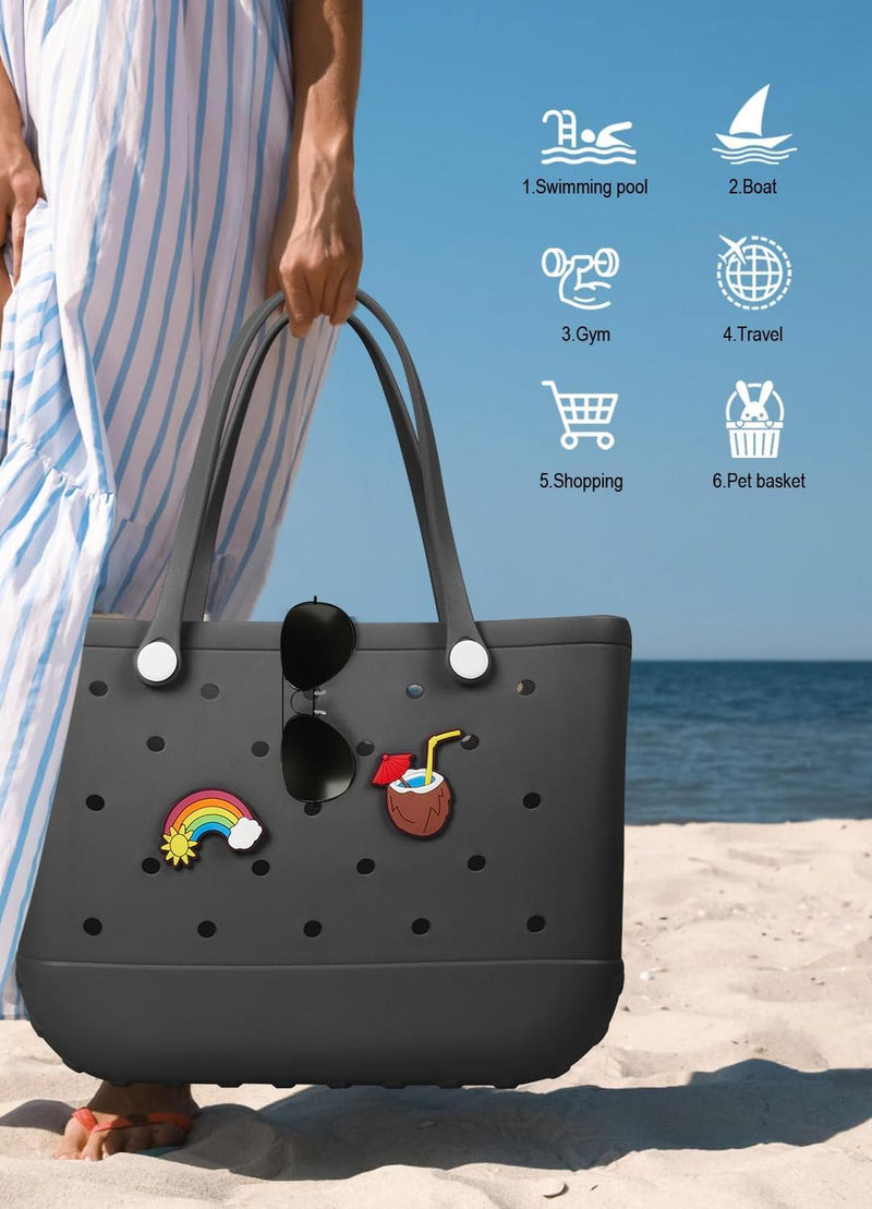 Waterproof Washable EVA Tote Bag – Large Beach, Gym, and Shopping Bag