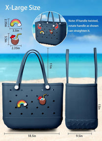 Waterproof Washable EVA Tote Bag – Large Beach, Gym, and Shopping Bag