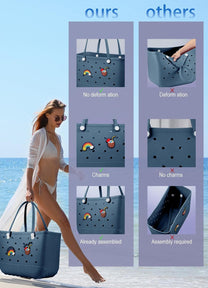 Waterproof Washable EVA Tote Bag – Large Beach, Gym, and Shopping Bag