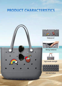 Waterproof Washable EVA Tote Bag – Large Beach, Gym, and Shopping Bag