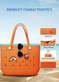 Waterproof Washable EVA Tote Bag – Large Beach, Gym, and Shopping Bag