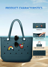 Waterproof Washable EVA Tote Bag – Large Beach, Gym, and Shopping Bag
