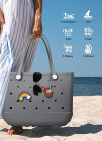 Waterproof Washable EVA Tote Bag – Large Beach, Gym, and Shopping Bag