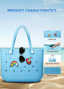 Waterproof Washable EVA Tote Bag – Large Beach, Gym, and Shopping Bag