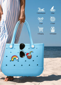 Waterproof Washable EVA Tote Bag – Large Beach, Gym, and Shopping Bag