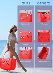Waterproof Washable EVA Tote Bag – Large Beach, Gym, and Shopping Bag