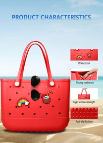 Waterproof Washable EVA Tote Bag – Large Beach, Gym, and Shopping Bag