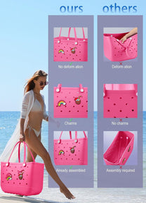 Waterproof Washable EVA Tote Bag – Large Beach, Gym, and Shopping Bag