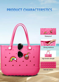 Waterproof Washable EVA Tote Bag – Large Beach, Gym, and Shopping Bag