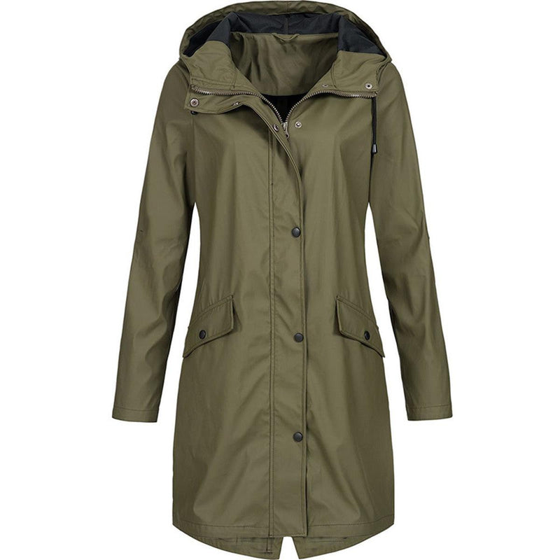 Waterproof Women&#39;s Hooded Rain Jacket