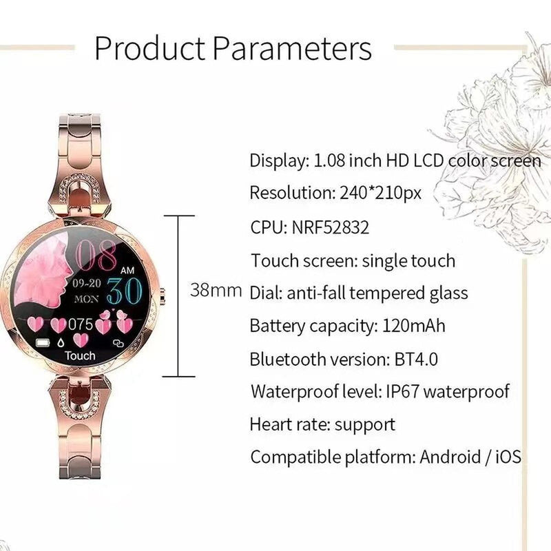 Waterproof Women&#39;s Smartwatch With Health And Fitness Tracking
