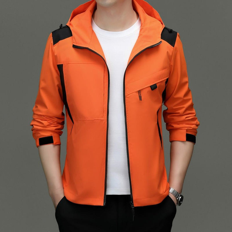 Weatherproof Hooded Jacket With Relaxed Fit