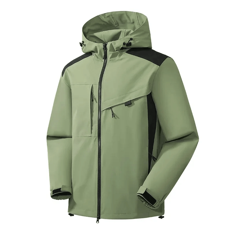 Weatherproof Hooded Jacket With Relaxed Fit
