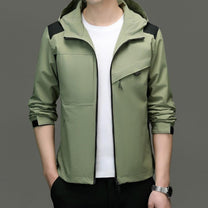 Weatherproof Hooded Jacket With Relaxed Fit