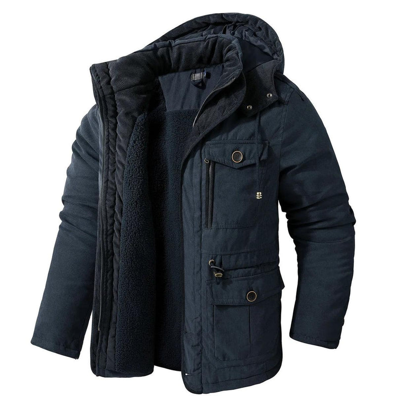 Weatherproof Hooded Utility Jacket for Outdoor Activities
