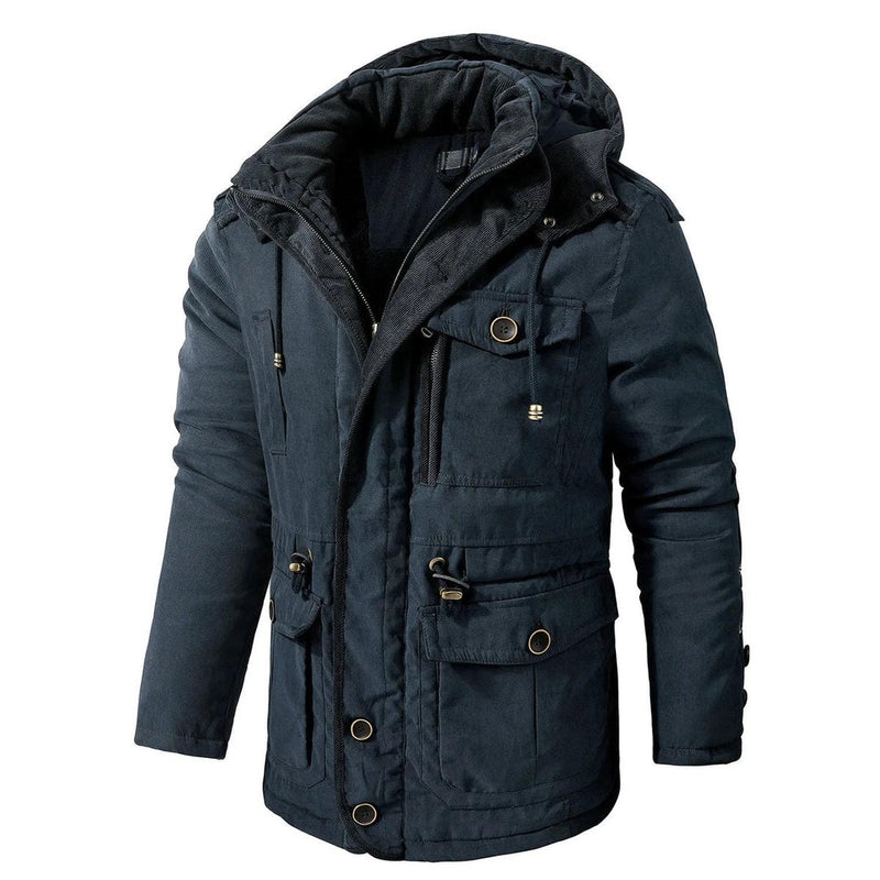 Weatherproof Hooded Utility Jacket for Outdoor Activities