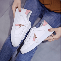 White Classic Sneakers For Women