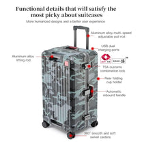 Wide Grip Polycarbonate Hard Shell Suitcase With Aluminium Frame And 360° Spinner Wheels