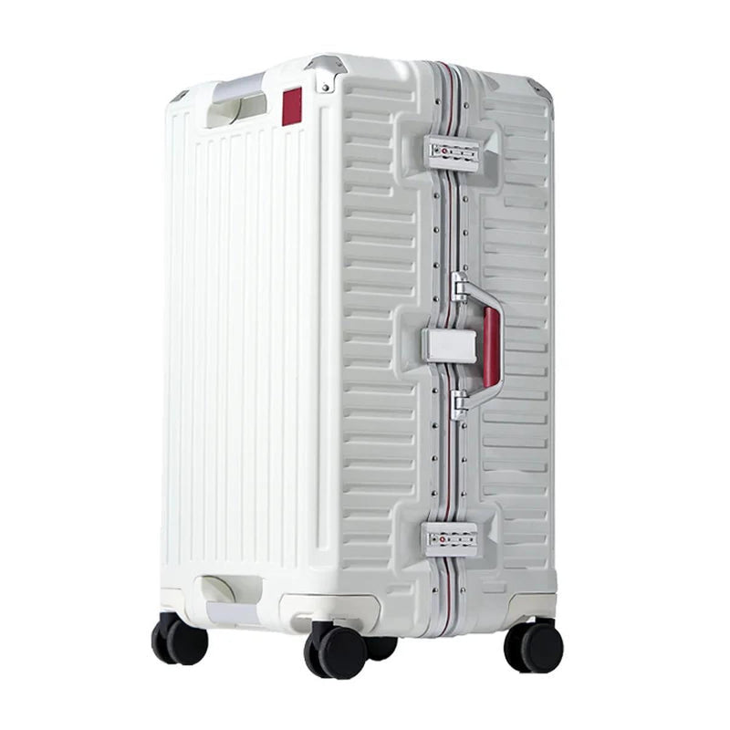 Wide Grip Polycarbonate Hard Shell Suitcase With Aluminium Frame And 360° Spinner Wheels