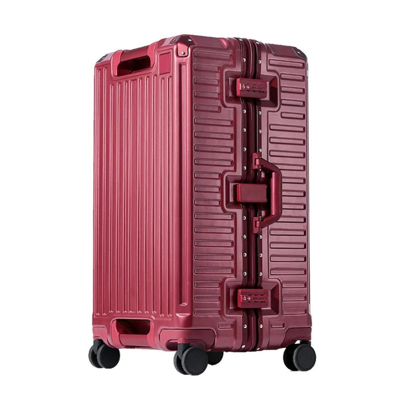 Wide Grip Polycarbonate Hard Shell Suitcase With Aluminium Frame And 360° Spinner Wheels