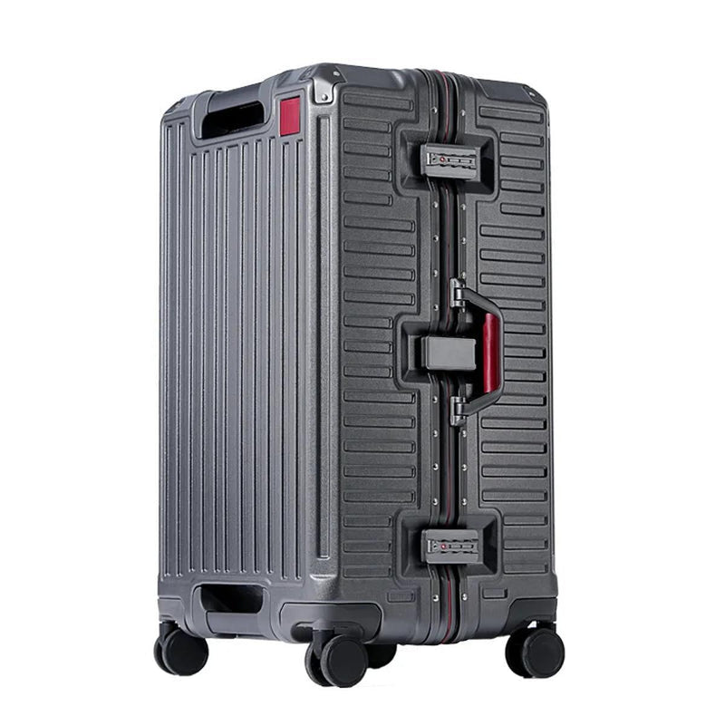 Wide Grip Polycarbonate Hard Shell Suitcase With Aluminium Frame And 360° Spinner Wheels