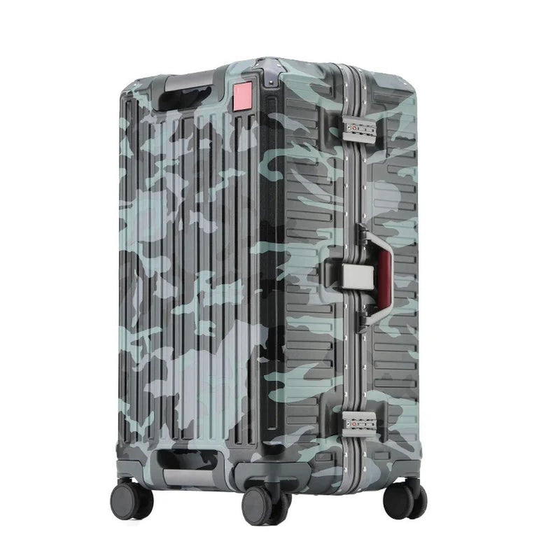 Wide Grip Polycarbonate Hard Shell Suitcase With Aluminium Frame And 360° Spinner Wheels