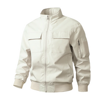 Wind-Resistant Slim Fit Men&#39;s Bomber Jacket