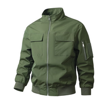 Wind-Resistant Slim Fit Men&#39;s Bomber Jacket