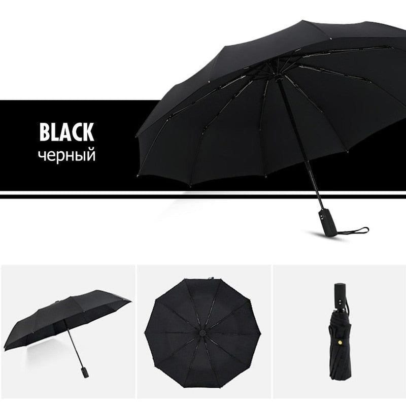 Wind-Resistant Storm Umbrella With Automatic Opening