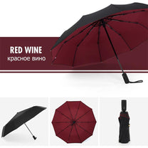 Wind-Resistant Storm Umbrella With Automatic Opening