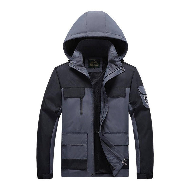 Windproof Breathable Utility Jacket With Pockets