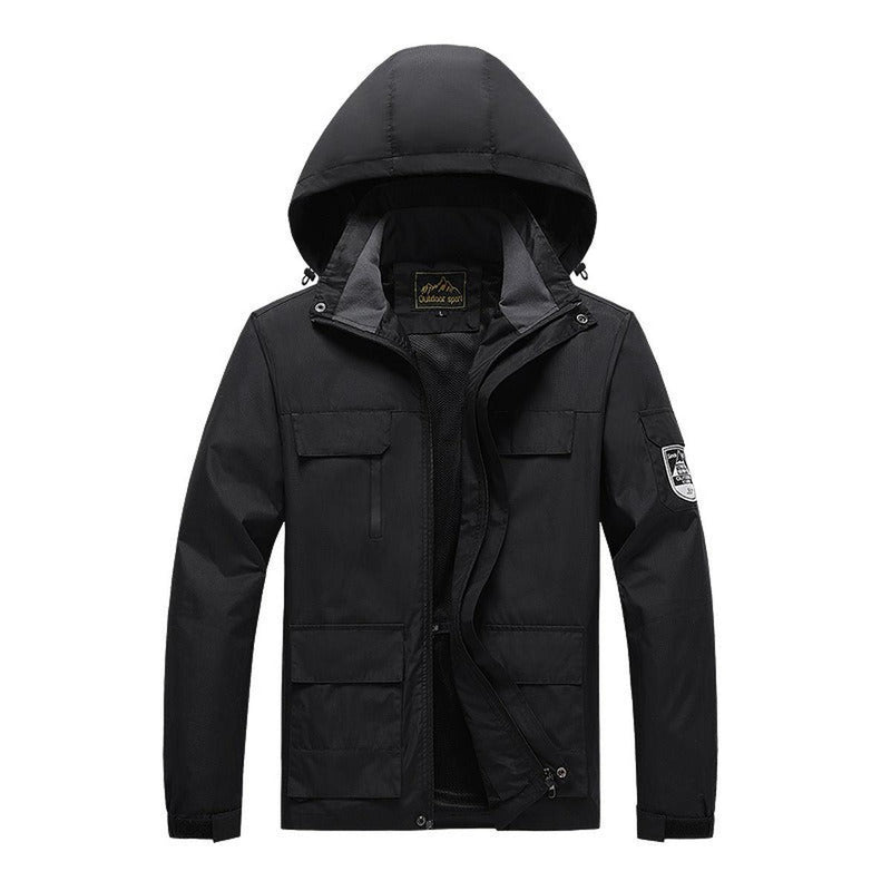 Windproof Breathable Utility Jacket With Pockets